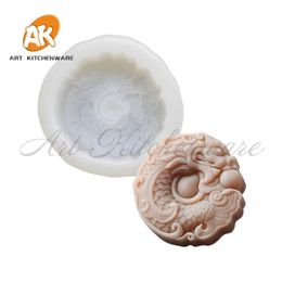 Herramientas para pasteles, molde de silicona con forma de dragón, moldes para fondant y chocolate, herramienta de decoración para azúcar, accesorios para hornear 227a