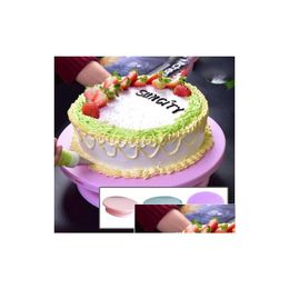 Cake gereedschap hifuar 28 cm plastic draaitafel roterende decoreren antiskid ronde standaard caek rotatietafel bakgereedschap d dhvtb