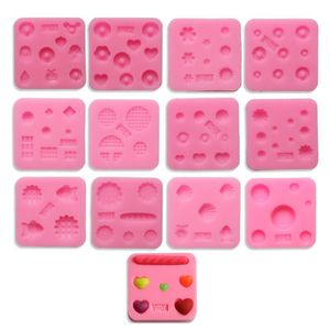 Cake gereedschap miniatuur siliconen koekje schimmel vierkante chocolade ijs snoep maker lade jelly desserts muffin fondant kinderbakjes voor kinderen