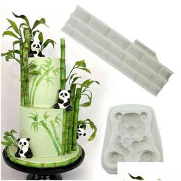 Taartgereedschap Panda Bamboe Sile Mold Fondant Taarten Decoratie Mod Chocolade Bakgereedschappen Keukengerei Voor Sil Mods 211110 Drop Delivery Ho Dhvds