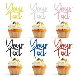 Outils à gâteaux Toppers de Cupcake personnalisés 12 pièces décoration de gâteau de tasse 231129