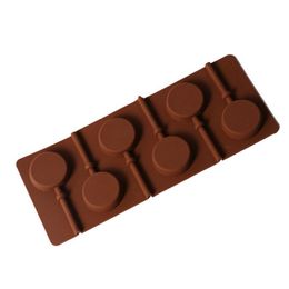 Herramientas para pasteles, piruleta redonda, molde de silicona para Chocolate, Fondant, jabón, gelatina, caramelo, galleta de hielo, molde para galletas, moldes decorativos para hornear DIY