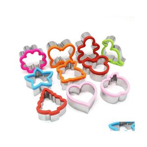 Cake Tool Sandwich Cutter Set voor kinderen Easter Animal Dinosaurus roestvrijstalen broodmod metalen formulieren koekjes snijders koekje mal dro dh2mn