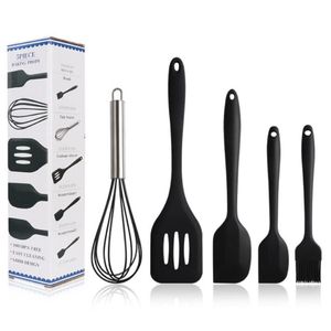 Gâteau Outils Sile Ustensiles De Cuisine Ensemble 5 Pcs / Ensemble Batteur À Oeufs Barbecue Brosse Grattoir Fuite Spata Bricolage Outil De Cuisson Drop Delivery Home Dhgarden Dhpfe