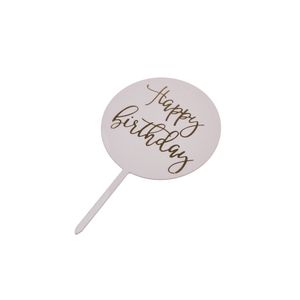 Gâteau topper Golden Castle Cupcake Topper pour les enfants de fête d'anniversaire pour enfants Décorations de gâteau de baby shower joyeux anniversaire acrylique