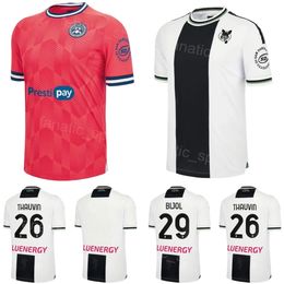 Calcio Udinese 23-24 Fútbol 29 Jaka Bijol Jersey Club 17 Lorenzo Lucca 1 Marco Silvestri 24 Lazar Samardzic 7 Isaac Éxito Kits de camiseta de fútbol Uniforme Rojo Equipo blanco