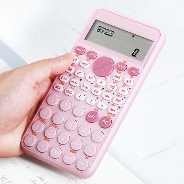 Calculadora Calculadora científica portátil para estudiantes Pantalla de 2 líneas Enseñanza de matemáticas multifunción portátil x090807