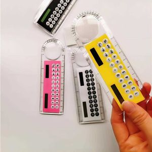 Calculatrice Mini Portable Énergie Solaire Creative Multifonction Règle Étudiant Règles Calculatrices Fournitures