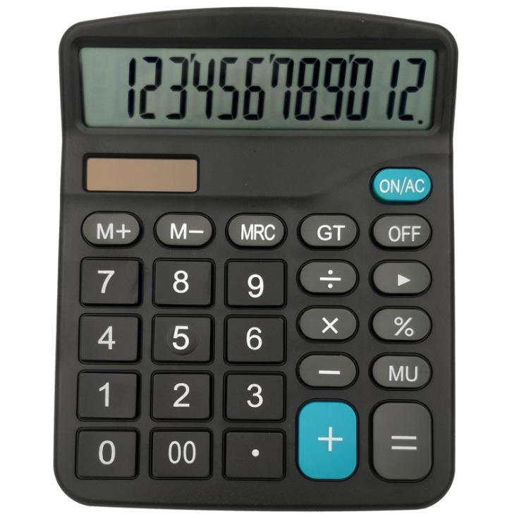 Calculator Solar Batterij Licht Powered Calculator 12 cijfers Office Home Draagbare Calculator Office Worker Schoolbenodigdheden C667