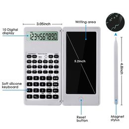 Rekenmachines 10 Digital Portable LCD Display Engineering Scientific Calculator met schrijven Tabletpen Financiële boekhouding Bereken Tools