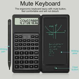 Calculateurs 10digit Portable Affichage de l'ingénierie Calculatrice scientifique en ingénierie avec tablette à rédaction + PEN comptabilité financière Calculer les outils