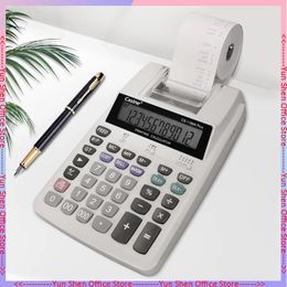 Calculatrices 12 bits Lcd grand écran double puissance calculatrice Type imprimante pour l'apprentissage calculatrice de bureau financier imprimante bicolore 231117