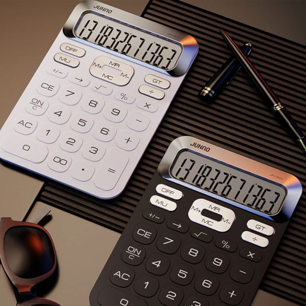 Calculateurs 12DIGIT Affichage du bureau d'affaires pour hommes Calculatrice de bureau de grande écran LCD Grandes touches Calculateur de bureau pour la finance