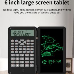 Calculateurs 2 en 1 calculatrice scientifique pliable 6 pouces Tablet graphique de tablette LCD avec stylet Calculateurs Afficher 10 chiffres