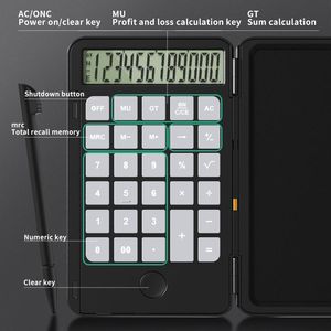 Rekenmachines 6,5 inch Portable Calculator LCD -scherm Writing Tablet Vouwen Wetenschappelijke rekenmachines Digitaal tekenblokken met stylus Penkantoor