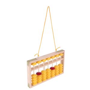 Calculateurs 7 colonne non galet suspendue en bois Abacus chinois outil éducatif Soroban Calculatrice Mathmetic pour enseignant étudiant