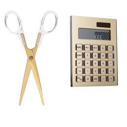 Calculateurs Ciseaux de couture acrylique Calculatrice d'énergie solaire acrylique Accessoires de bureau
