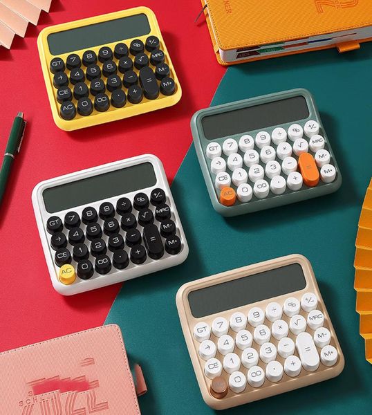 Calculatrices Boutique papeterie petit carré personnalisé grand écran Lcd solaire bureau école double Portable 2301043413143