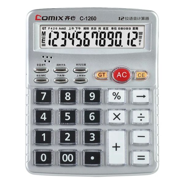 Calculateurs Business Office Voice Calculateurs Dual Power Metal Panel Calculator Calculator Solar Calculator Affichage pour l'école Office