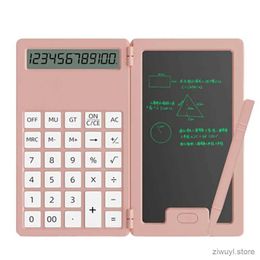 Calculatrices Calculatrice Tableau d'écriture LCD pliable 12 chiffres Affichage clair Calculatrice scientifique de poche