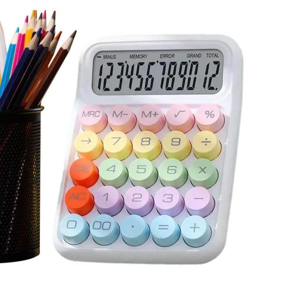 Calculadores de calculadores para la escuela lindas calculadoras de 12 dígitos para niñas Calculadora de pantalla LCD LCD para la escuela de oficinas en el hogar y