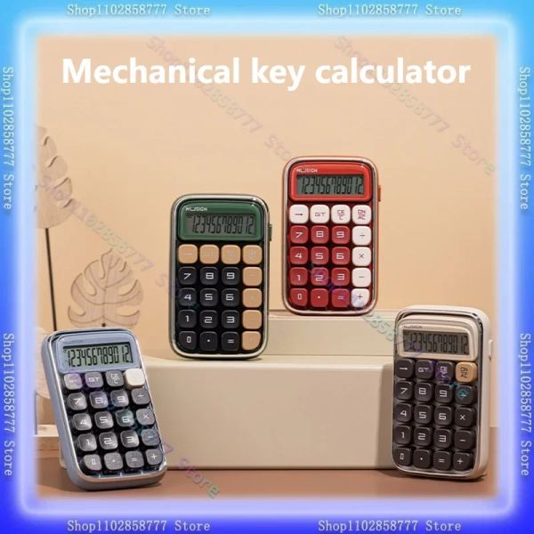 Calculateurs Calculatrice Mécanique High Foot Key NS043 Matsushima Green Student Accounting Office Clavier mécanique en apparence élevée