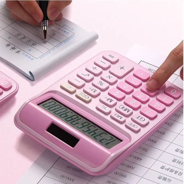 Calculateurs Calculator Trumpette mini petite calculatrice fille mignon rose étudiant commandable portable étudiant blanc calculatrice de bureau