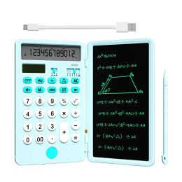 Calculadora Calculadora con calculadora básica del bloc de notas con tableta Escritura 12 dígitos Gran pantalla Solar El escritorio de energía solar calculadora de la oficina