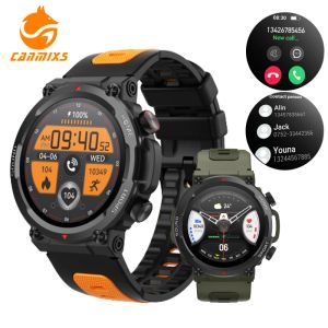 Calculateurs Canmixs Smart Watch for Man Imperproping Fitness Tracker Bluetooth Call Smartwatch Calculator Satefre 24h Health Monitor Watch