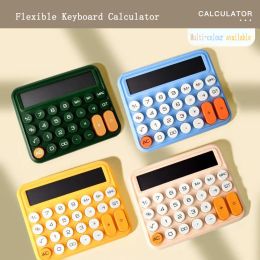 Calculator Couleur Clavier mécanique Desktop Financial Accounting Study Calculator 12 bits grand écran Calculateur élégant