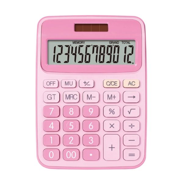 Calculateur de bureau de calcul des calculatrices avec un grand écran LCD et un bouton sensible solaire et une fonction standard à double puissance