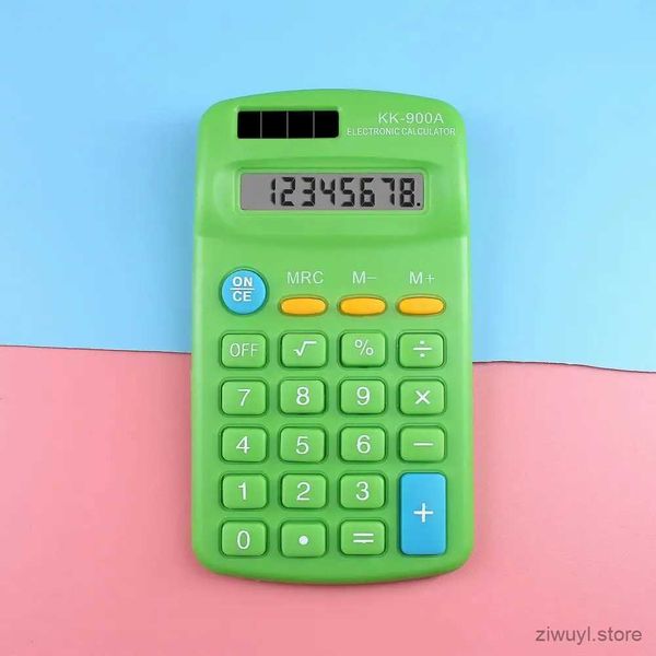 Calculadoras Calculadora de escritorio Calculadora pequeña de mano de escritorio de 8 dígitos con batería de alta precisión creativa para la escuela