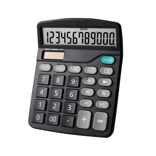 Calculatrices Calculatrice de bureau Calculatrice à fonction standard avec grand écran LCD à 12 chiffres Batterie solaire double alimentation pour la maison de base Officevaiduryd