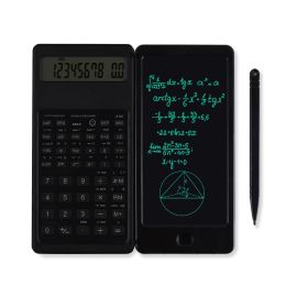 Calculateurs Calculatrice scientifique pliable 10 numériques grand écran numérique avec une tablette à écrire numérique Calculato mathématique de dessin numérique effacée