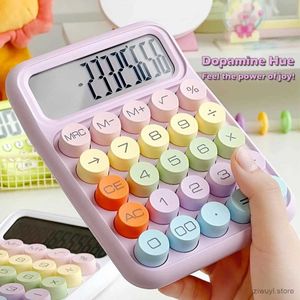 Calculatrices Ins Dopamine calculatrices de couleur bonbon grand écran clavier à points mécanique fournitures scolaires fournitures de papeterie pour étudiants/finances