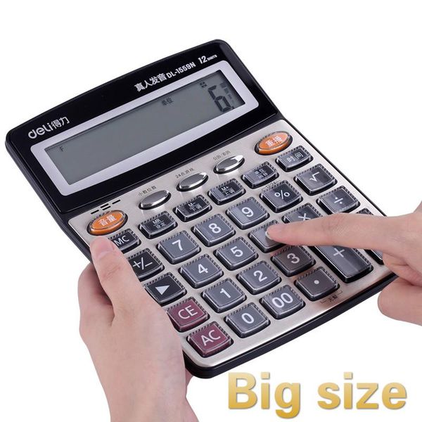 Calculadoras de la oficina grande calculadora financiera de la oficina humana cristal de la pantalla grande del botón calculadora financiera calculadora pequeña calculadora