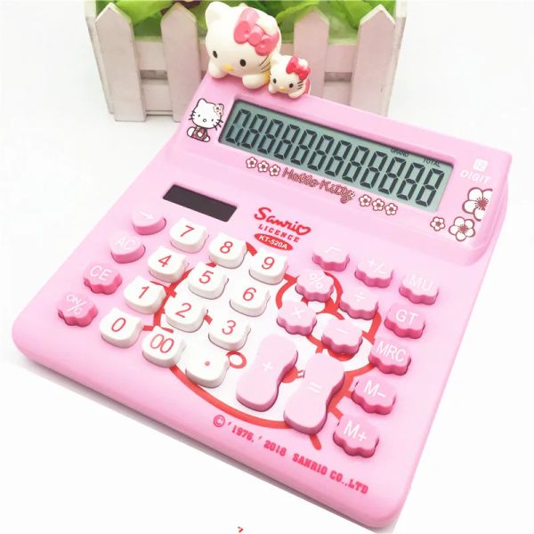 Calculatrices de grande taille à 12 chiffres calculatrice de la calculatrice rose poupée rose ordinateur mignon 520a calculatrice électrique de bureau