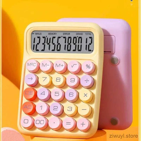 Calculadoras Calculadora de teclado mecánico Pantalla de calculadora portátil Fácil de usar para oficina Escuela Hogar Papelería de escritorio vintage