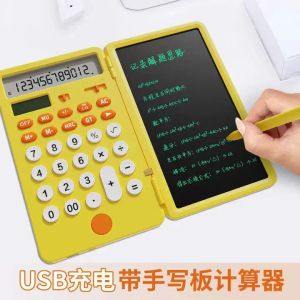 Calculatrices multitifonctionnelles rechargeables de la tablette manuscrite Calculatrice comptabilité de pliage avancé silencieux multifonctionnel