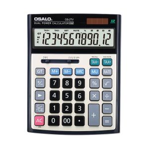 Rekenmachines Osalo 2TV Dual Power Tax Calculator Large Display Screen Student Teaching Examination Office Financialaccounting calculator