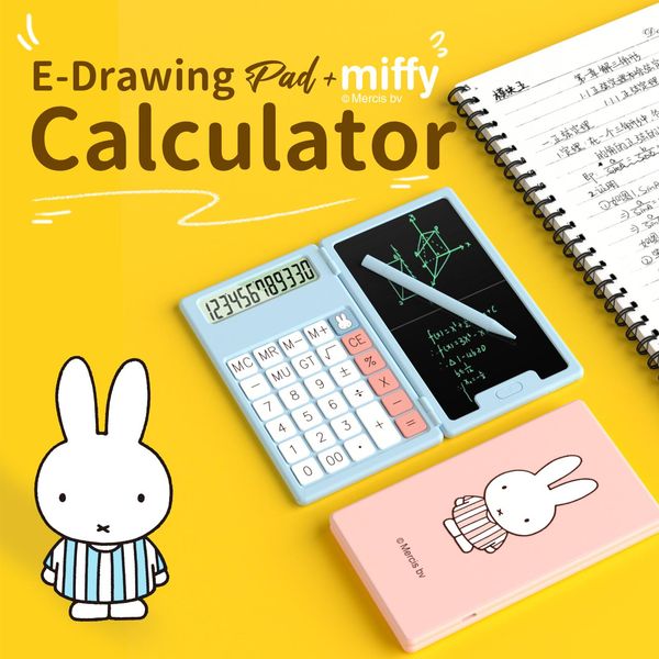 Calculateurs Calculatable Portable LCD Écriture d'écriture Tablette pliante Calculatrice scientifique Tablet Drawing Drawing Pad avec crayon stylet