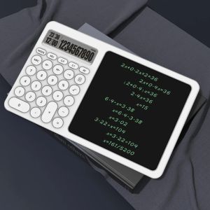 Calculateurs Portable LCD Board Board avec calculatrice intégrée pour le calcul des mathématiques, la prise de notes et l'écriture de mémo