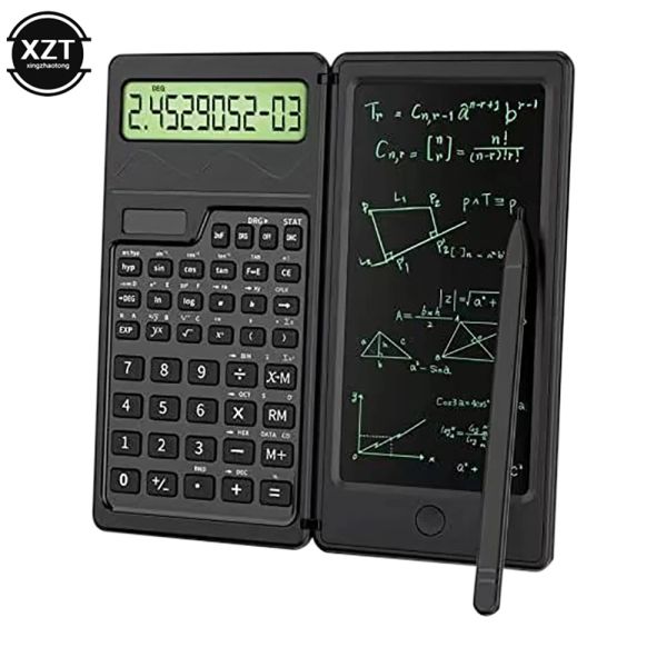 Calculateurs Professional Portable Solar Graphing Calculator Scientific Calculator Pliage avec une tablette d'écriture d'écran LCD avec stylet Pen 417 Fonctions