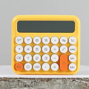Calculateurs Calculatrice de réponse rapide Calculatrice portable Portable Calculateurs de bureau 12Digit avec des boutons ronds d'affichage LCD pour les étudiants