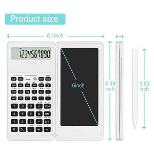 Calculateurs Calculatrice scientifique 10 Digit LCD Affichage de l'ingénierie Calculatrice avec tablette d'écriture pour le lycée et le collège