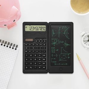 Rekenmachines Wetenschappelijke rekenmachine met 6 inch Wisable LCD Writing Tablet Solar Battery Dual Powered Ultrathin Desk Calculator voor studenten