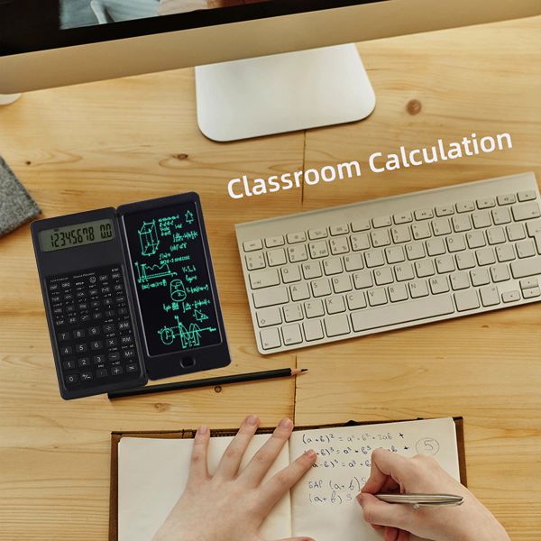 Calculateurs scientifiques de calculatrices avec stylo-bloc-bloc