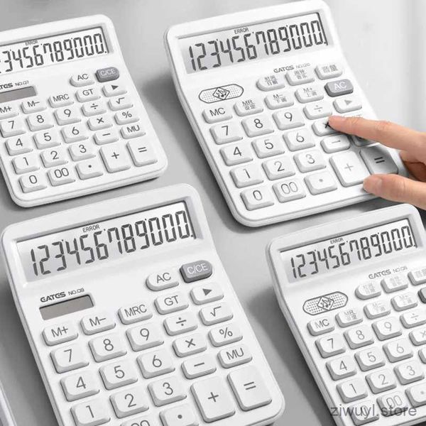 Calculadoras Calculadora de negocios simple Pantalla de 12 dígitos Calculadora de fuente de alimentación dual de pantalla grande Calculadora de escritorio de contabilidad para estudiantes