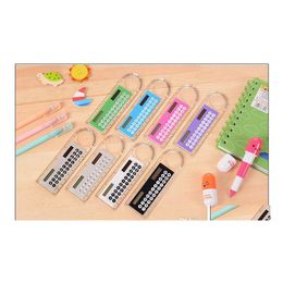 Calculateurs Étudiant RER Calator Plastic Mini Mtifonction Creative Stationery Portable Solar Straight Wholesale Drop Living Office Dhvzo