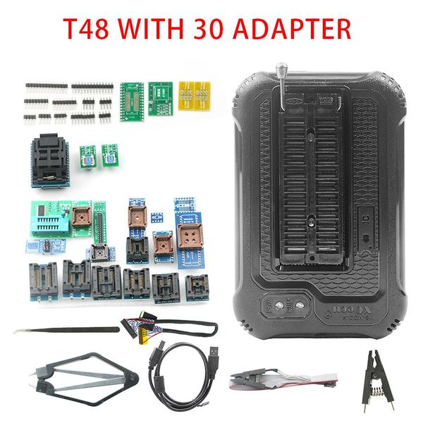 Calculadoras TL866II más 37 Adaptador Minipro Programador V11.9 Universal TL866 T48 Programm Nand Flash AVR PIC BIOS Cálstula de programación USB